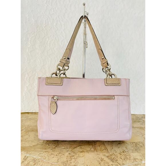 Vtg COACH Penelope lilac exotic/soft leather Satchel Bag carryall F16531 - Picture 2 of 10